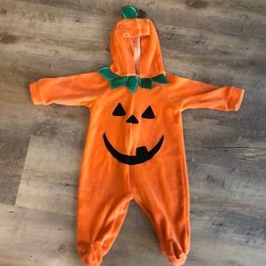 Velour Jack-o-lantern Onesie, 0/3 Months
